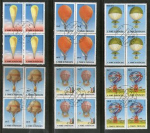 St. Thomas & Prince Is. 1979 Hot Air Balloons Aviation BLK/4  Cancelled # 1938b