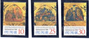 Cyprus Sc 926-8 1998 Christmas stamp set mint NH