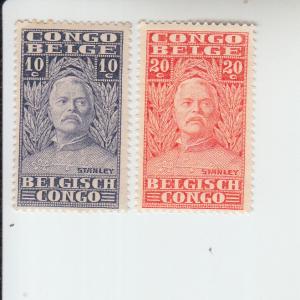 1928 Belgian Congo Stanley (Scott 116-17) MH