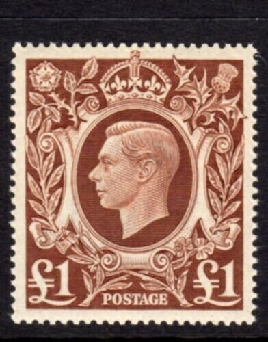 GB GVI 1939 Arms £1 Brown High Value  Superb U/M SG 478c SG Cat £25