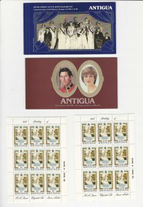 Antigua, Postage Stamp, #464a, 627a, 584-5 Mint NH, Diana Queen Elizabeth, JFZ