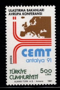 TURKEY Scott 2506 MNH** 1991 Transportation conference stamp