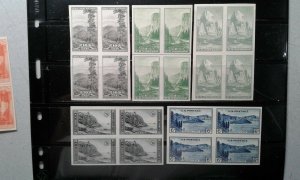 US #756-65 MNH(ngai) imperf blocks e198.5017