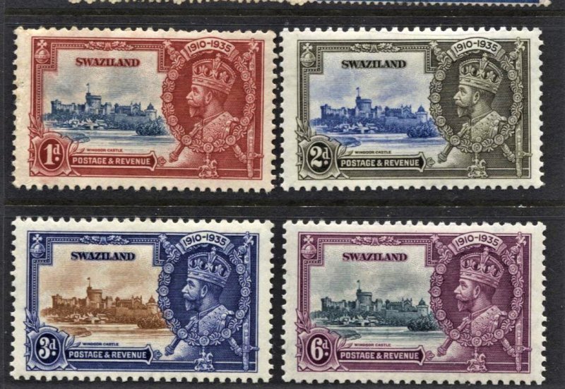 STAMP STATION PERTH - Swaziland #20-23 KGV Silver Jubilee MLH