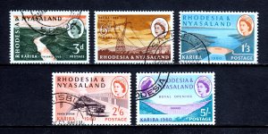 Rhodesia and Nyasaland - Scott #172//177 - Used - Short set, CTO - SCV $24