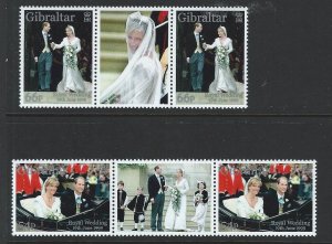 Gibraltar   mnh pairs sc  820-821