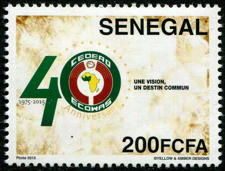 HERRICKSTAMP NEW ISSUES SENEGAL Sc.# 1725 2015 Africa ECOWAS. Rare!