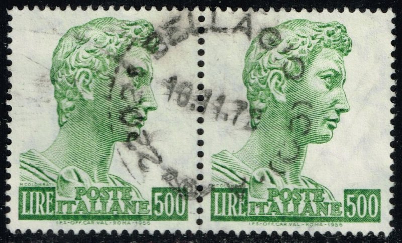 Italy #690b St. George by Donatello Pair; Used (2Stars)