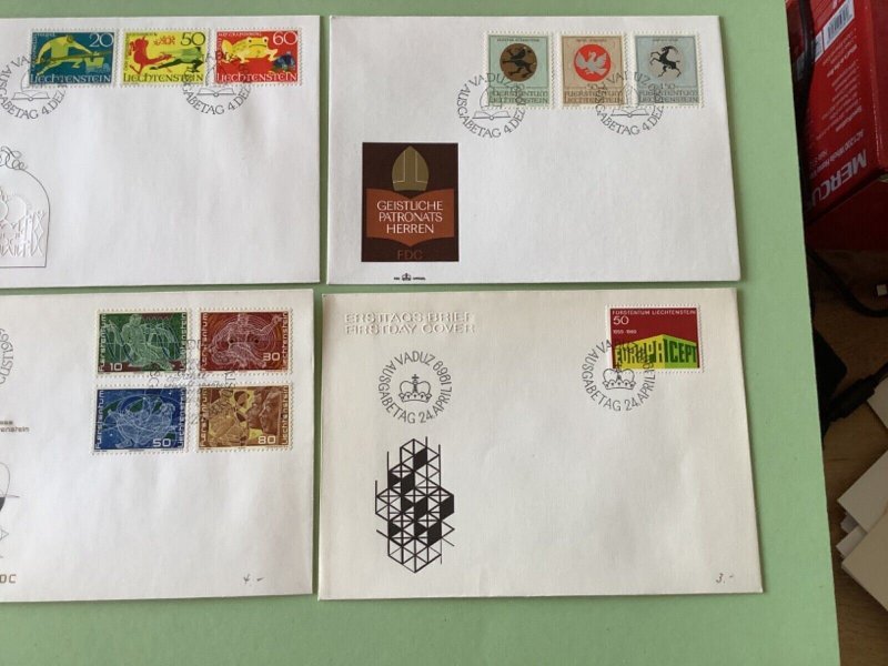 Liechtenstein 1969 postal stamps covers 6 items Ref A1395