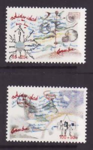 Aruba-Sc#B19-20- id5-unused NH semi-postal set-1990-