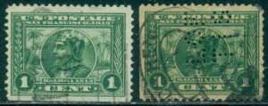 SCOTT # 397, USED, FINE-VERY FINE, STRAIGHT-EDGE, 2 STAMPS, GREAT PRICE!