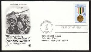 US Desert Storm 1991 PCS Typed FDC  BIN YSW