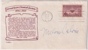 US 1002 Autographed FDC Signed by Melvin Calvin, Biochemist, Nobel Prize