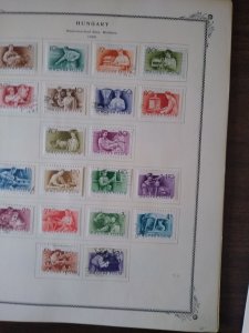 collection on pages Hungary 1955-59 mostly complete used CV $50