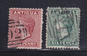 Antigua 5, 7 U Queen Victoria