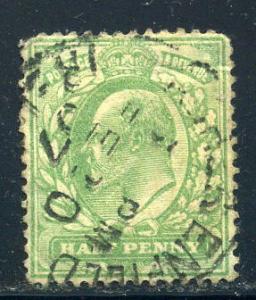 Great Britain - Scott #143 - Edward VII - 1904 1/2p - Used