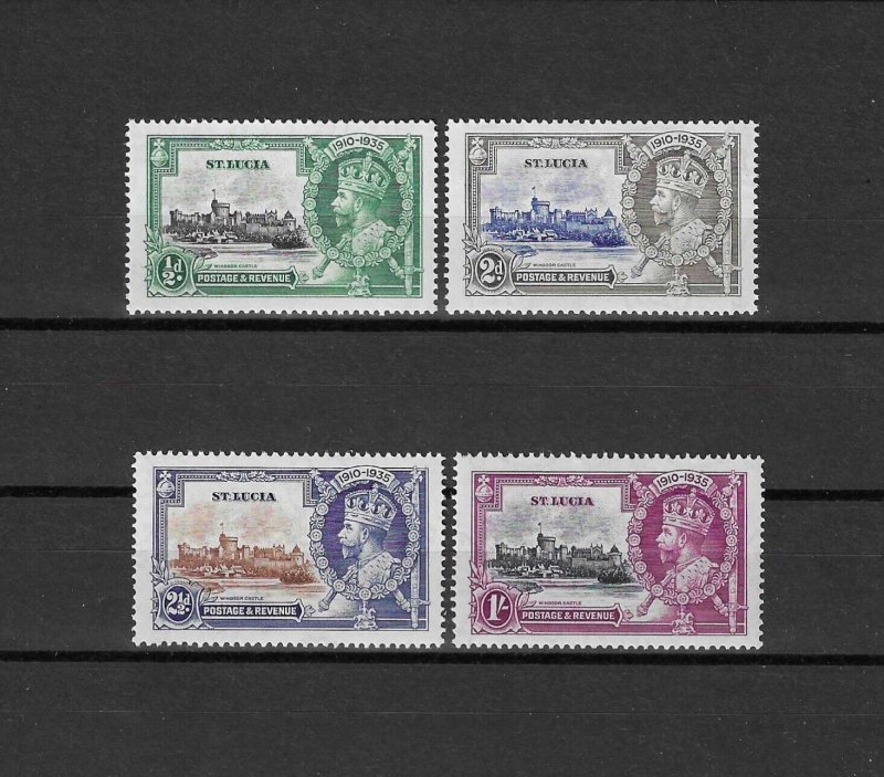 ST LUCIA 1935 SG 109/112 MNH