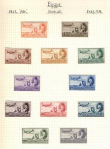 EGYPT Collection 1866-1952 on quadrille pages, Mint & Used, Scott $1,563.00