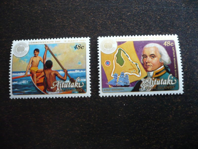 Stamps - Aitutaki - Scott# 278, 279 - Mint Never Hinged Partial Set of 2 Stamps