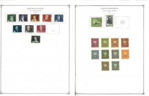 Liechtensein 1940-1999 mostly Mint & some Used hinged/Scott Inter. Pages