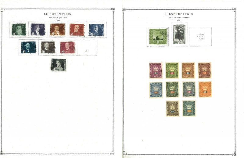 Liechtensein 1940-1999 mostly Mint & some Used hinged/Scott Inter. Pages