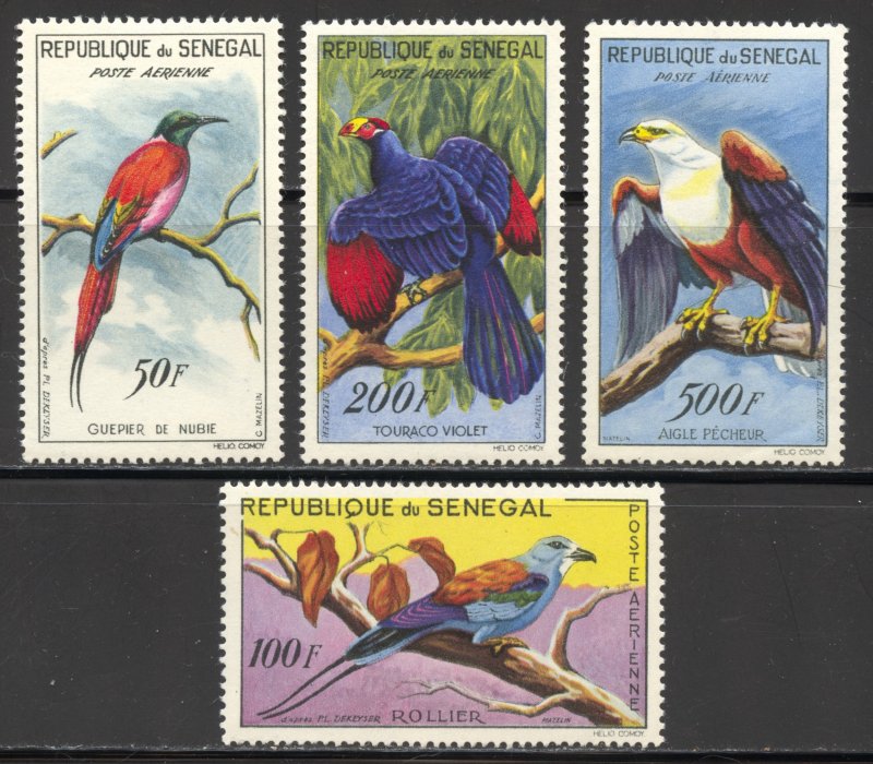 Senegal Scott C26-C28,C30 MNHOG - 1960 Birds Issue - SCV $40.25