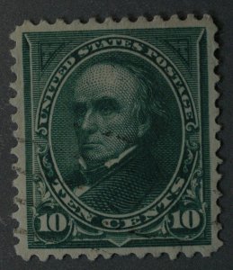 United States #258 Used VF/XF Super Light Cancel Small Spot Thin Along Perfs