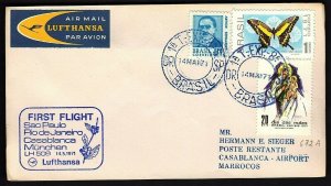 FFC BRAZIL / BRASIL FLIGHT COVER: SAO PAULO TO CASABLANCA  (KB1964)