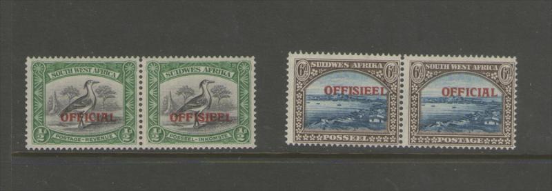 South West Africa 1945 SG O18,O22 MNH/MH