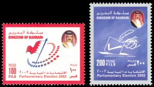 Bahrain 2002 Scott #581-582 Mint Never Hinged