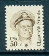 1869 50c Chester W. Nimitz Fine MNH Dry Gum Variety