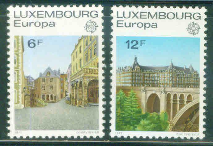 Luxembourg Scott 597-8 MNH** Europa 1977