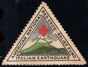 1909 US Poster Stamp American National Red Cross Relief Fund Italian Earthquake