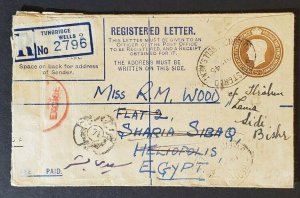 May 1945 Sidi Gaber Alexandria Egypt Registered Censored Forwarded WWII Cover