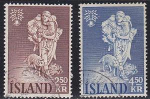 Iceland # 325-326, Freedom From Hunger, Used Set