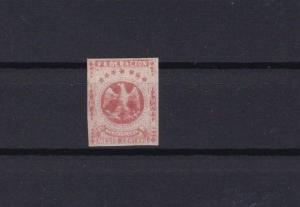 VENEZUELA 1863 IMPERF STAMP MOUNTED MINT ½ REAL RED CAT £55   REF 6262