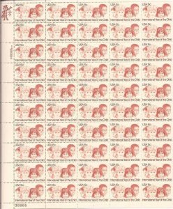 US Stamp - 1979 International Year of the Child - 50 Stamp Sheet #1772