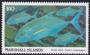 US 184 Trust Territories Marshall Islands NH VF $10 Fish Definitive