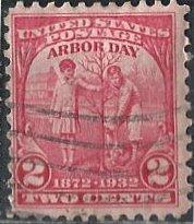 US 717 (used) 2¢ Arbor Day (1932)