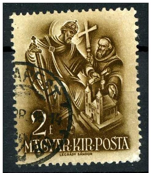 Hungary 1938 - Scott 512 used - 2f, Death of St Stephen 