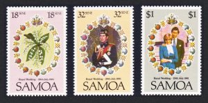 Samoa Charles and Diana Royal Wedding 3v 1981 MNH SC#558-560 SG#599-601