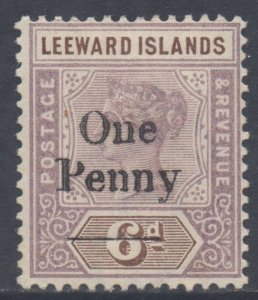 Leeward Is Scott 18 - SG18, 1902 Victoria 1d on 6d MH*