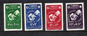 Tunisia Scott # B99-102 complete set, MNH