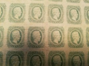 Confederate States 11 Archer & Daley HORIZ TEXTILE MARKS VAR Sheet of 200 Stamps