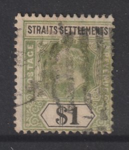 Straits Settlements a used $1 Edward from the 1902 set