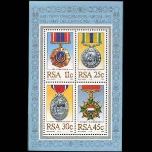 SOUTH AFRICA 1984 - Scott# 645a S/S Mil.Medals NH