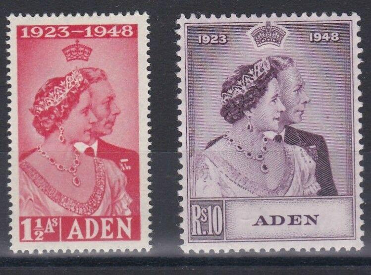 ADEN  1948 - 48  SILVER WEDDING SET  M/H   