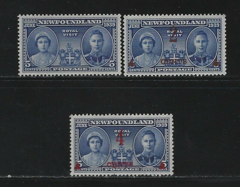NEWFOUNDLAND - #249-#251 - ROYAL VISIT MINT SET MNH