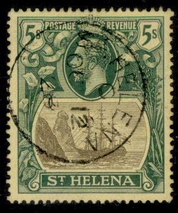 ST. HELENA GV SG95, 5s grey & green/yellow, VERY FINE USED CDS. Cat £130.