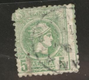 Greece Scott 83 used 1891 Hermes Head  CV$13.50 rough